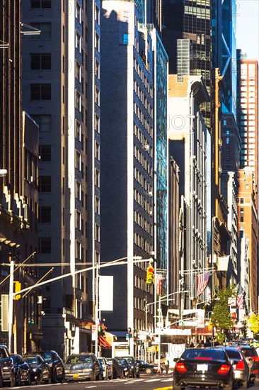 USA, New York, Car traffic in big city