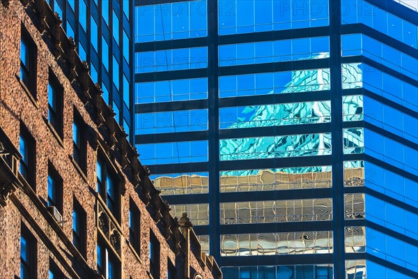 USA, New York, Old building and office block in background