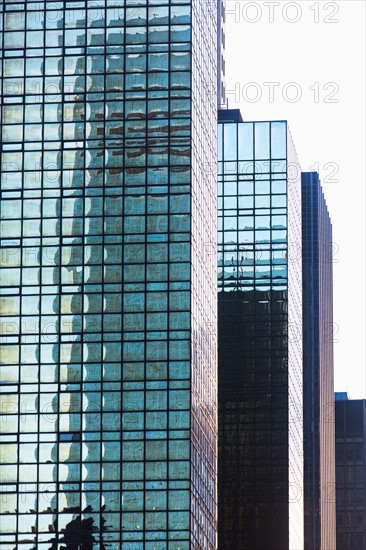 USA, New York, Glass office buildings