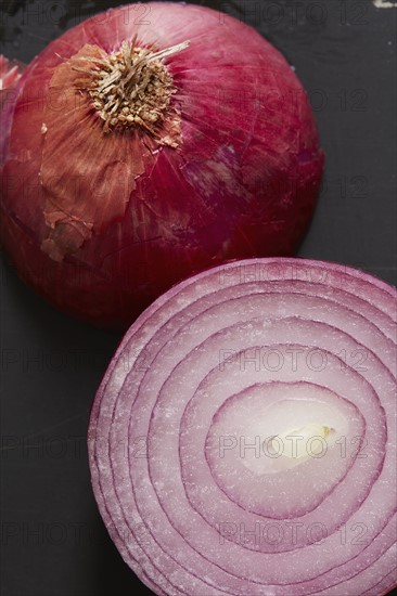 Halved Red onion