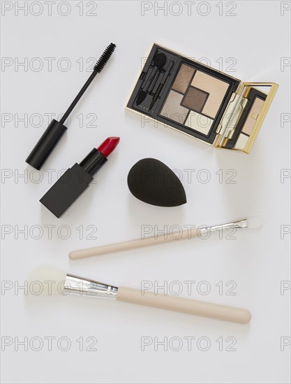 Cosmetics against white background