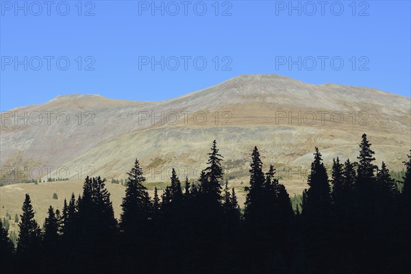 USA, Colorado, Kenosha Pass against clear blue sky