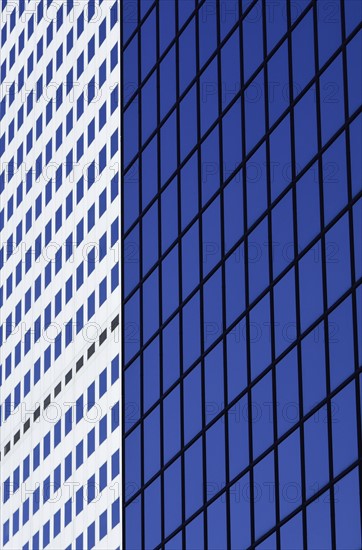 USA, Colorado, Denver, Detail of facade of modern office building