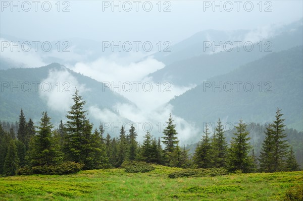 Ukraine, Zakarpattia, Rakhiv district, Carpathians, Maramures, Mountain landscape