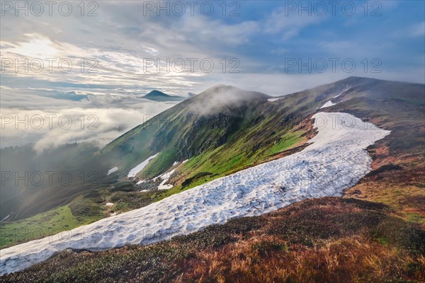 Ukraine, Zakarpattia, Rakhiv district, Carpathians, Maramures, Mountain landscape