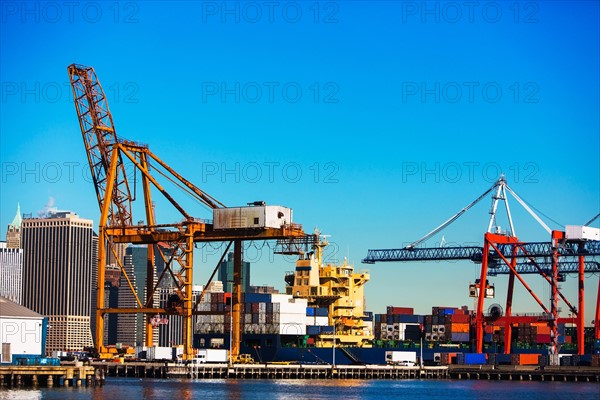 USA, New York State, New York City, Commercial dock