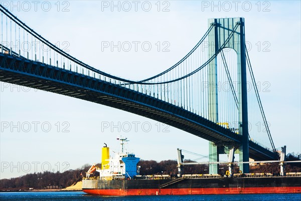 USA, New York State, New York City, Verrazano narrows bridge