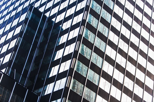 USA, New York State, New York City, Detail of office building facade