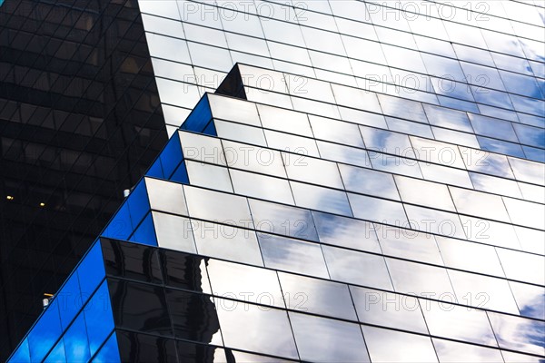 USA, New York State, New York City, Detail of office building facade