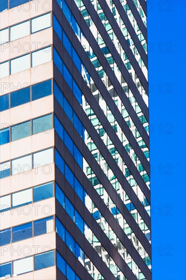 USA, New York State, New York City, Detail of office building facade