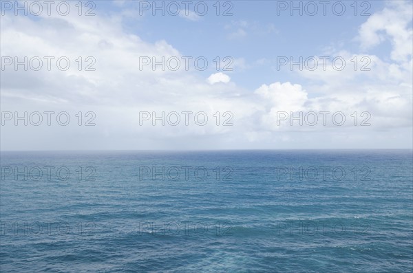 Puerto Rico, Rio Grande, Puffy clouds over Atlantic Ocean