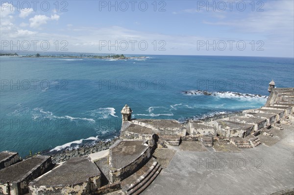 Puerto Rico, San Juan, El Morro fort by  Atlantic Ocean