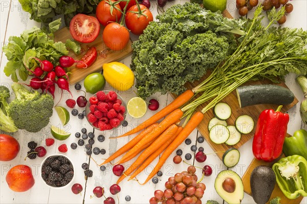 Fresh fruits and vegetables