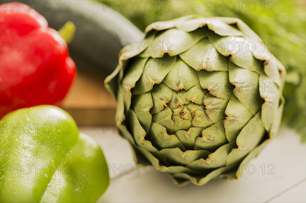 Artichoke and bell peppers