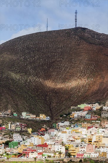 Spain, Canary Islands, Gran Canaria, Galdar, Panorama of Galdar