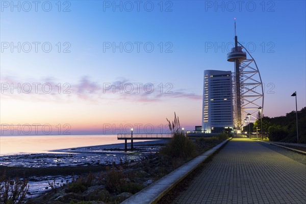 Portugal, Lisbon, Tower Vasco da Gama by Tagus River in Lisbon