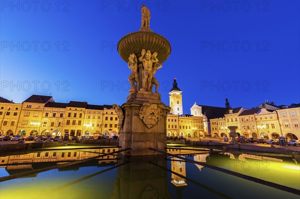 Czech Republic, Bohemia, Ceske Budejovice (Budweis), Main Square of city