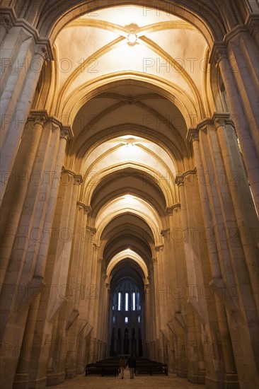 Portugal, Centro Region, Alcobaca, Interior of Alcobaca Monastery