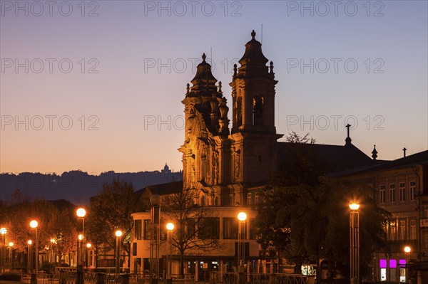 Portugal, Norte Region, Braga, Congregados Basilica in Braga at dawn