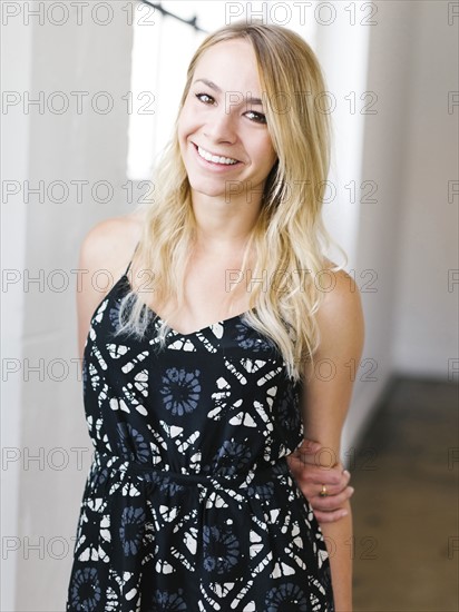 Portrait of young blond woman