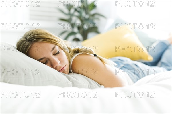 Woman in bed sleeping