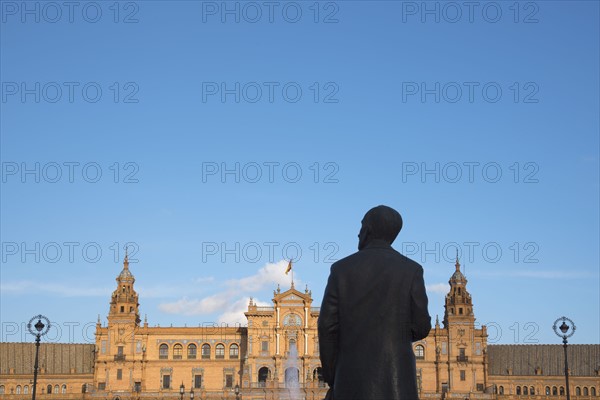 Spain, Seville, Monument at Plaza De Espana