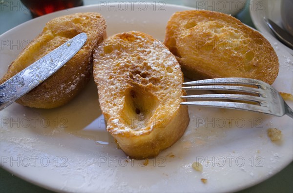 Plate with fresh french toasts