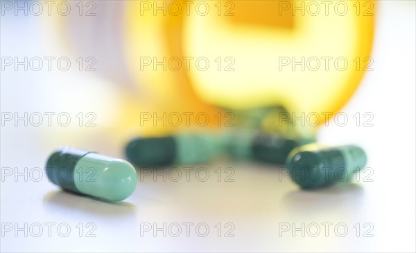 Close-up of pill bottle