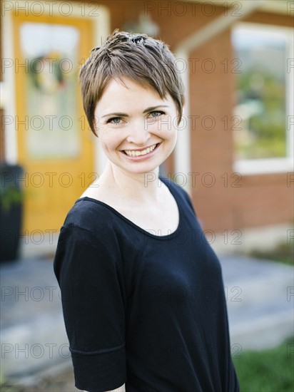 Woman looking at camera