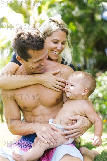 Parents with baby (18-23 months) in summer