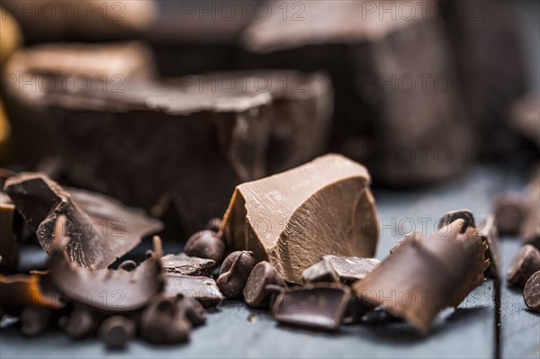 Close-up of chocolate pieces