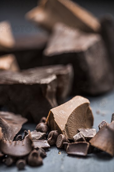 Close-up of chocolate pieces