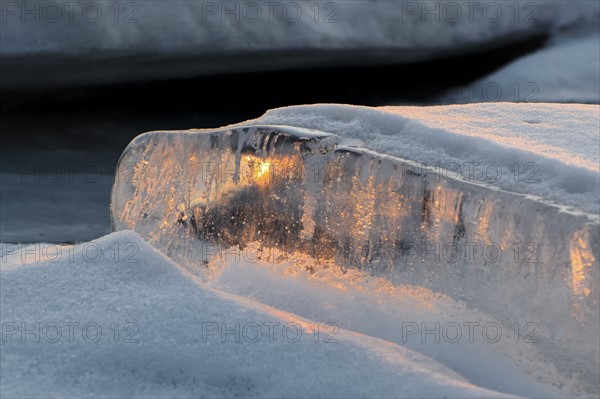 Ukraine, Dnepropetrovsk region, Dnepropetrovsk city, Chunk of ice