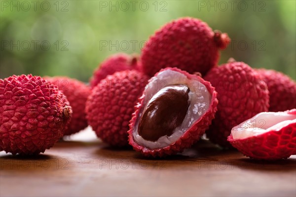 Lychee on table