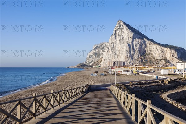 UK, Clear sky above Rock of Gibraltar