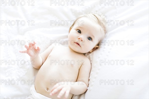 Portrait of baby girl (6-11 Months) directly above