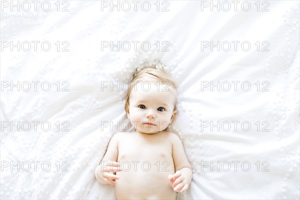 Portrait of baby girl (6-11 Months) directly above