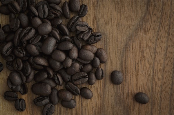 Coffee beans on table