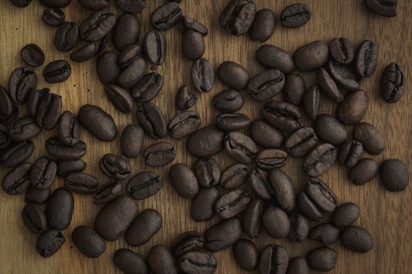 Coffee beans on table