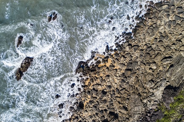 Australia, Queensland, Aerial view of coastline