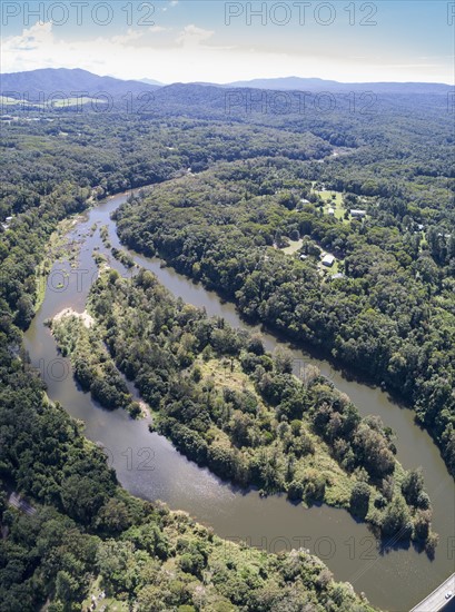 Australia, Queensland, Landscape with river and rainforest