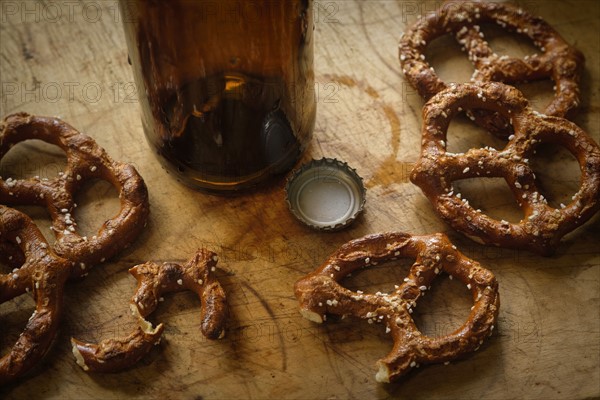 Pretzels with beer