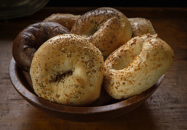 Bagels in bowl