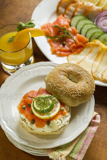 Nova Scotia salmon also called Nova lox