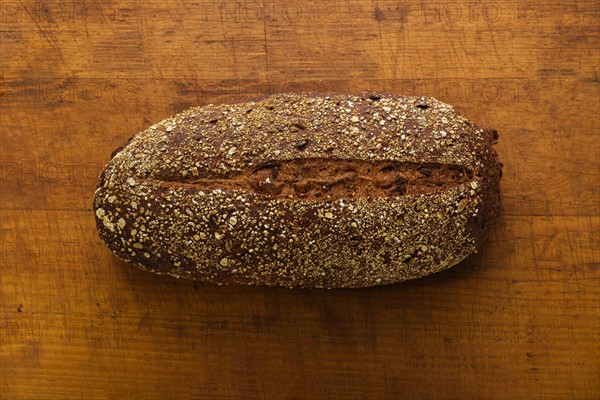 Bread on wooden table