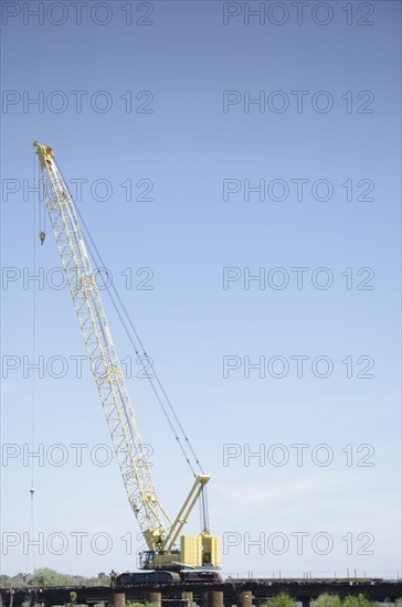USA, North Carolina, Construction crane