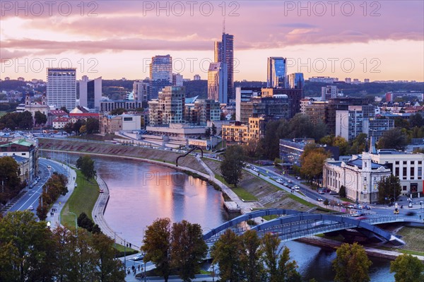 Lithuania, Vilnius, Cityscape in morning light