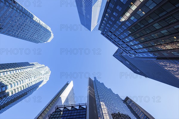 Canada, Ontario, Toronto, Skyscrapers seen from below