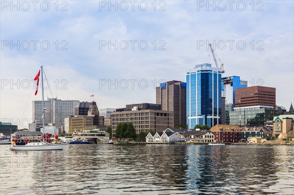 Canada, Nova Scotia, Halifax, Architecture on coastline