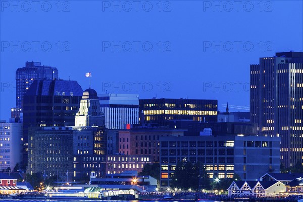 Canada, Nova Scotia, Halifax, City at dusk